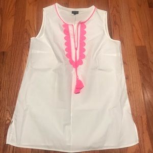 Talbots Appliquéd Tassel Poplin Tunic